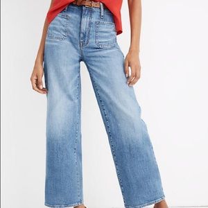 Madewell Wide Leg Crop Jeans Chesney Wash